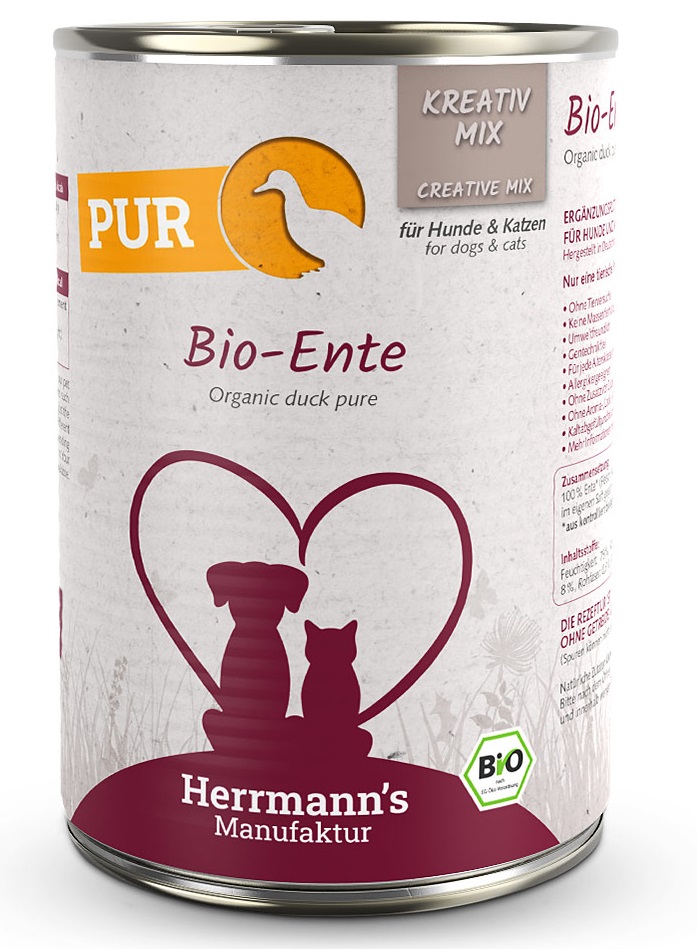 Herrmann's PUR Bio kachna - konzerva 400 g