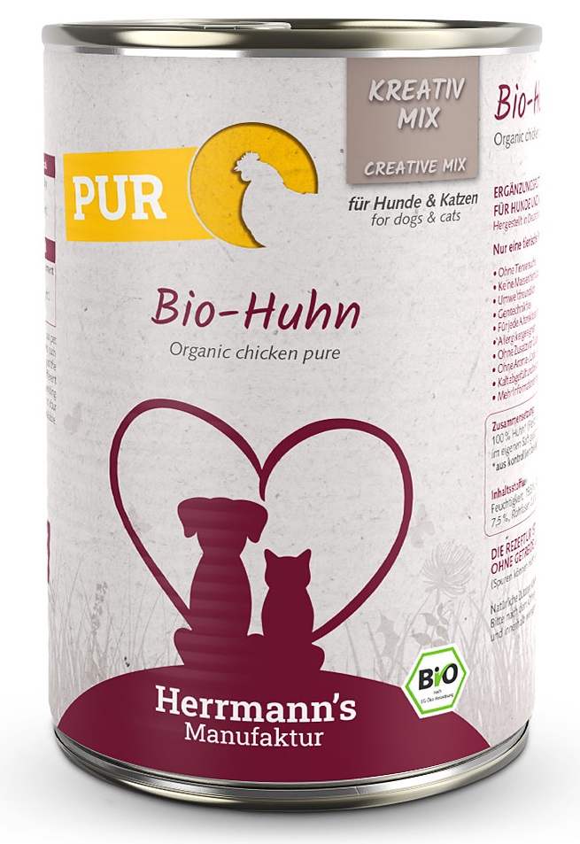Herrmann's PUR Bio kuřecí - konzerva 400 g