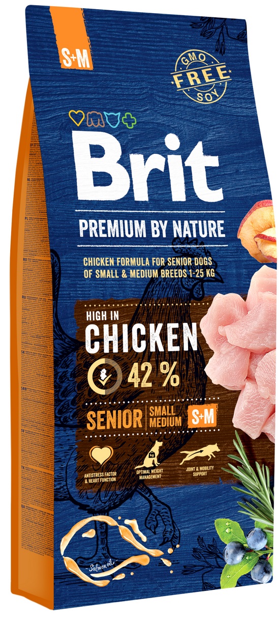 Brit Dog Premium by Nature Senior S+M Velikost: 15 kg