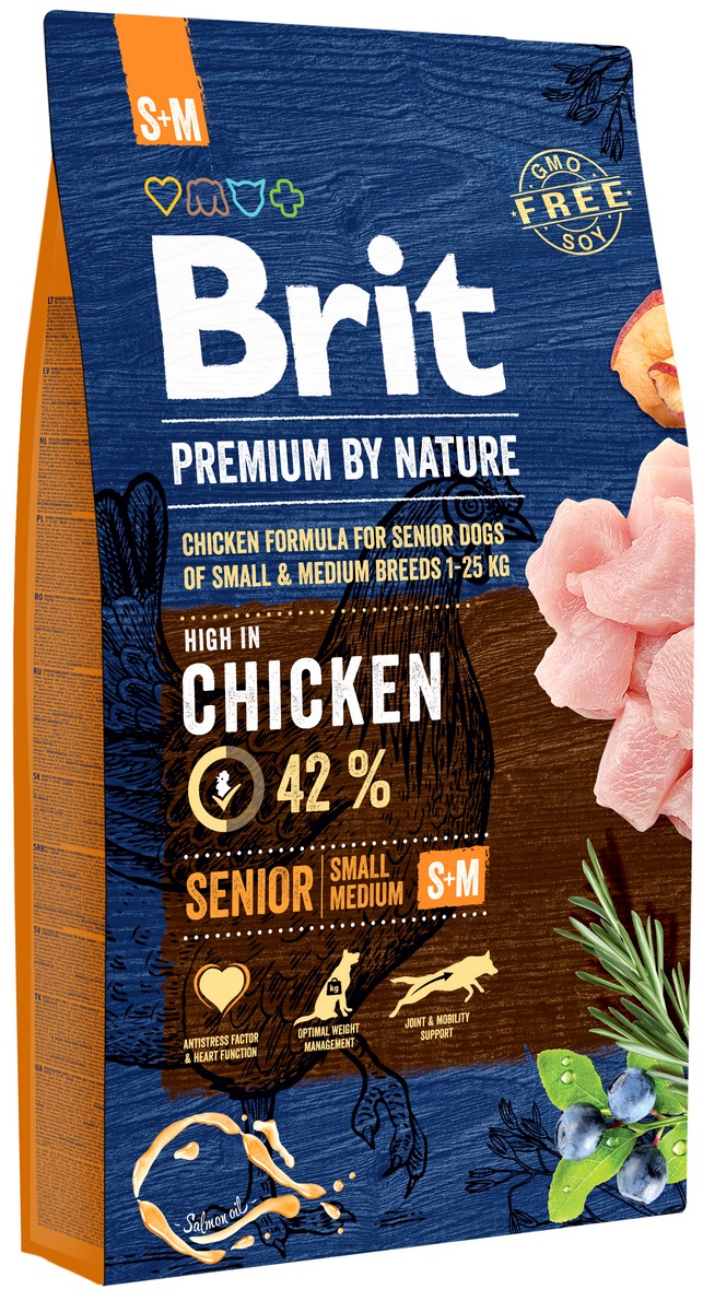 Brit Dog Premium by Nature Senior S+M Velikost: 8 kg