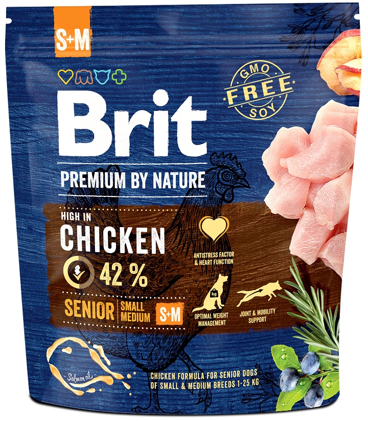 Brit Dog Premium by Nature Senior S+M Velikost: 1 kg