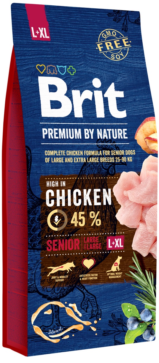 Brit Dog Premium by Nature Senior L+XL Velikost: 15 kg