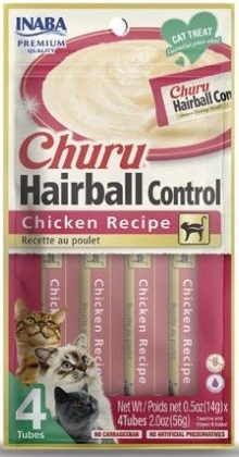 Churu Hairball - pamlsek pro kočky 4x14 g RŮZNÉ DRUHY Příchuť: Hairball kuře