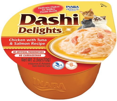 Dashi Delights kuře, tuňák s lososem - mistička pro kočičky 70 g
