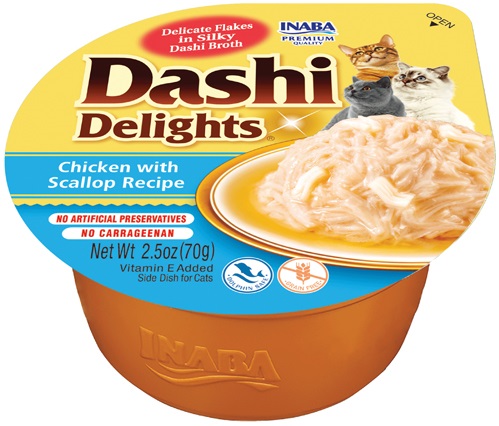 Dashi Delights kuře s hřebenatkou - mistička pro kočičky 70 g