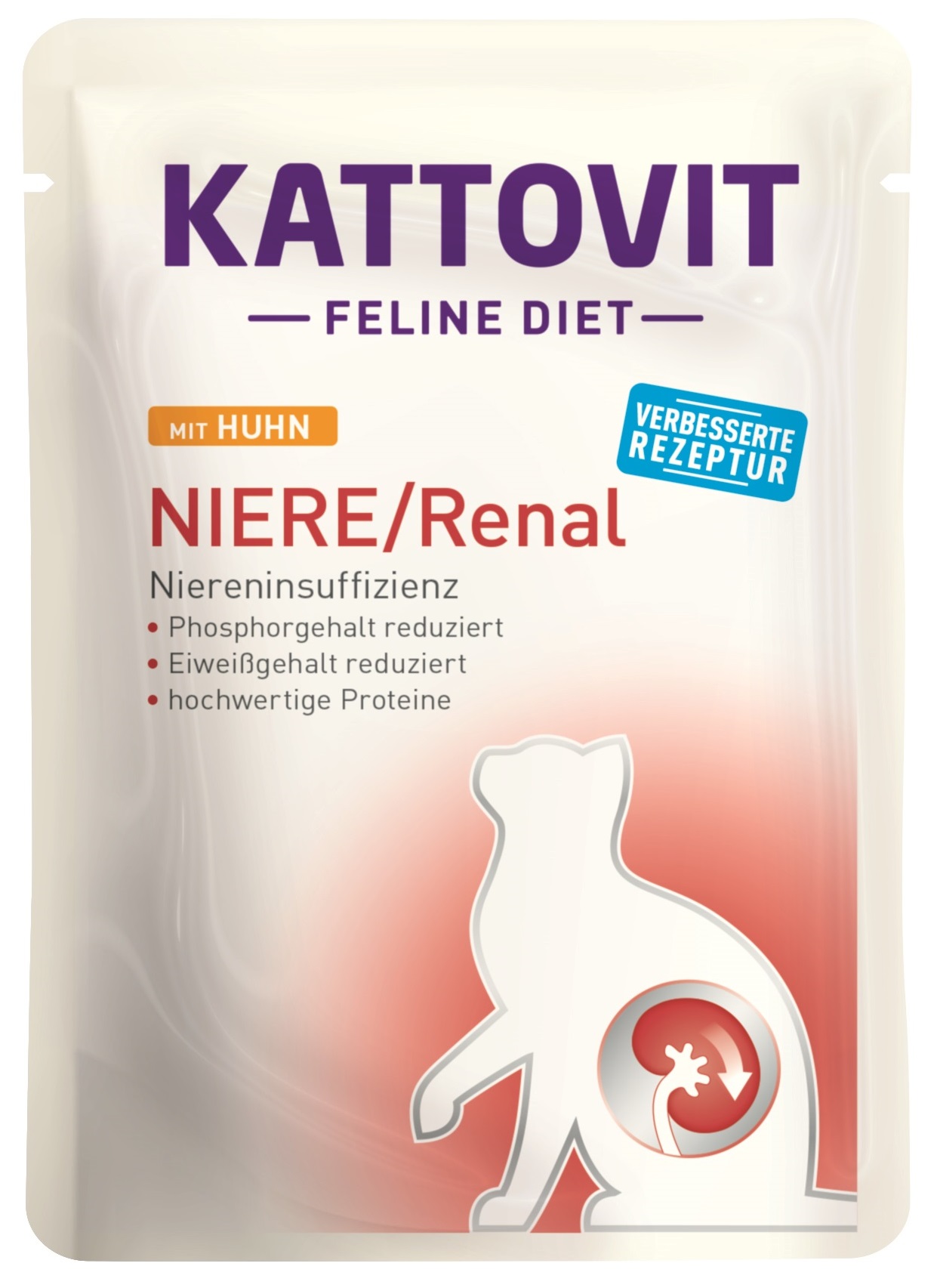 Kattovit Feline Diet Renal kuřecí - kapsička pro kočky 85 g