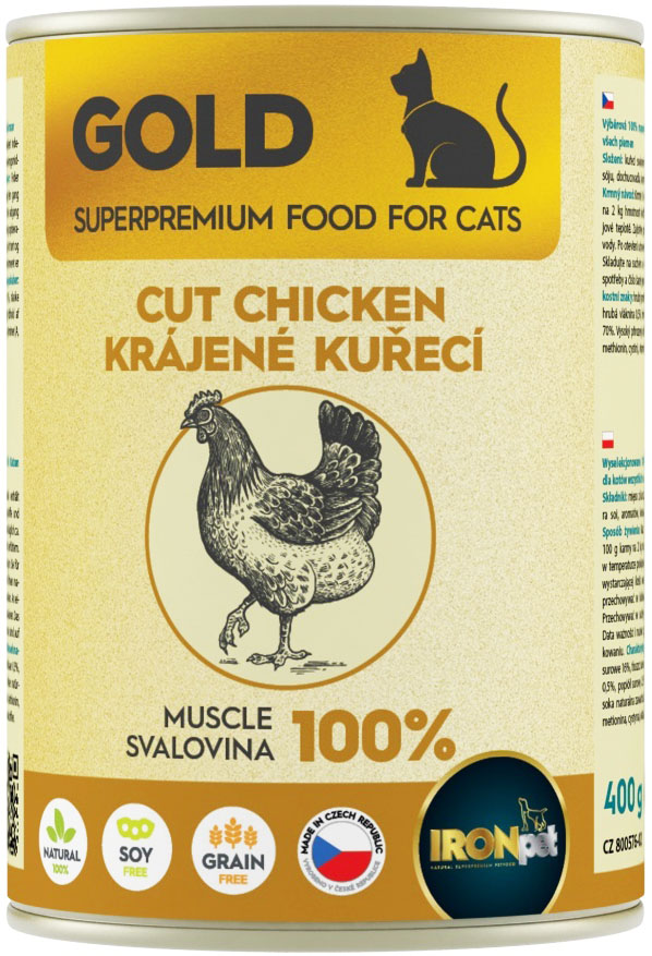 IRONpet Cat Turkey (krůta) 100 % Monoprotein, konzerva 200 g