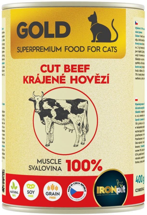 IRONpet Cat Turkey (krůta) 100 % Monoprotein, konzerva 200 g