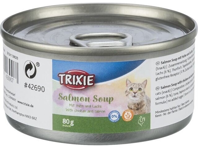 Trixie polévka s kuřetem a lososem 80 g