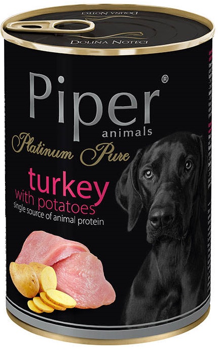 Piper Platinum Pure krůta s bramborem - konzerva pro psy 400 g