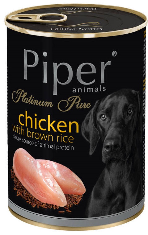 Piper Platinum Pure kuře s hnědou rýží - konzerva pro psy 400 g