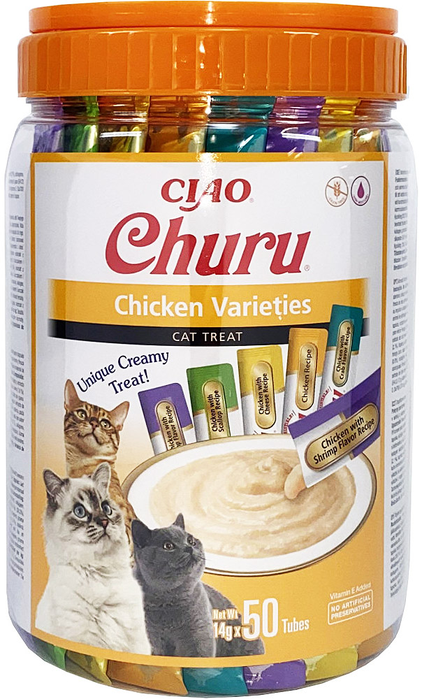 Churu box - pamlsek pro kočky multipack 50x14 g RŮZNÉ DRUHY Příchuť: kuřecí variace