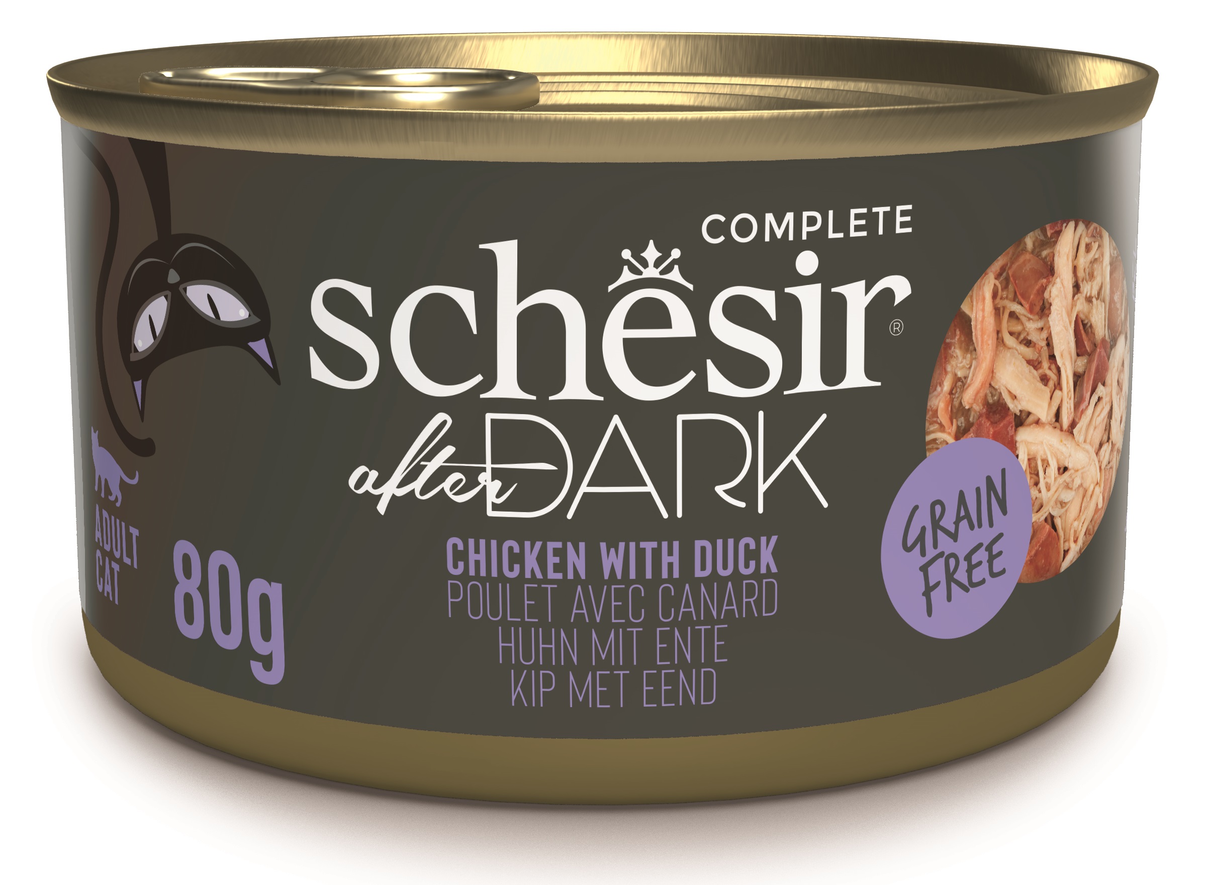 Schesir After Dark kuře a kachna - konzerva pro kočky 80 g