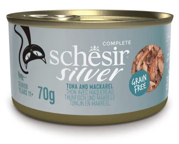 Schesir Silver Senior tuňák a makrela - konzerva pro starší kočky 70 g