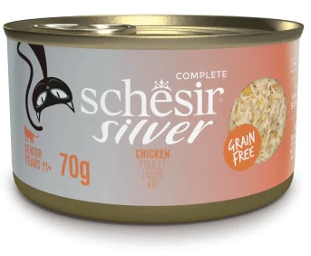 Schesir Silver Senior kuře - konzerva pro starší kočky 70 g