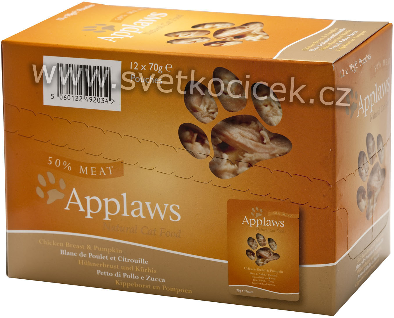 Applaws kuře a dýně MULTIPACK - kapsička 12x70 g