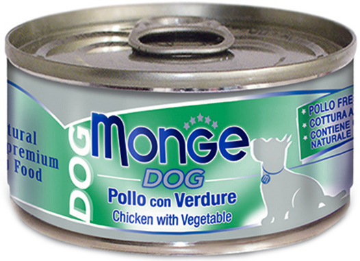 Monge Natural DOG kuře zelenina - konzerva 95 g