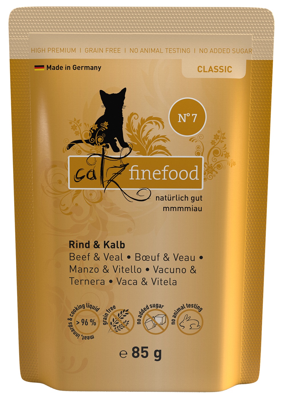 Catz Finefood 7 hovězí a telecí - kapsička 85 g