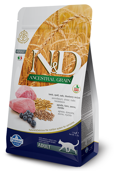 N&D Ancestral Grain Cat Adult Lamb Blueberry 1,5 kg