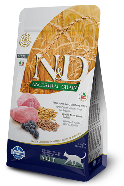 N&D Ancestral Grain Cat Adult Lamb Blueberry 300 g