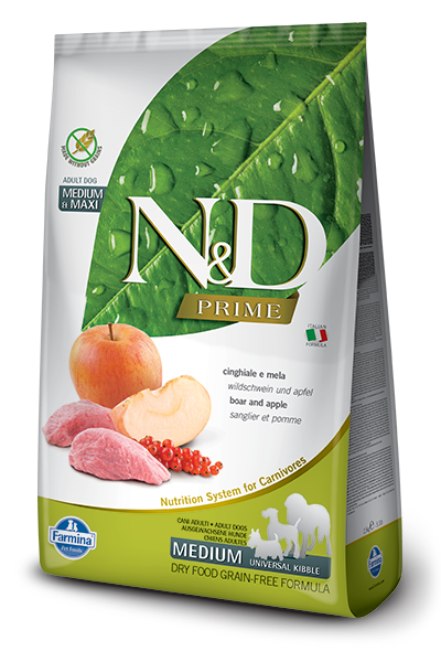 N&D Prime Dog Adult Boar Apple 12 kg