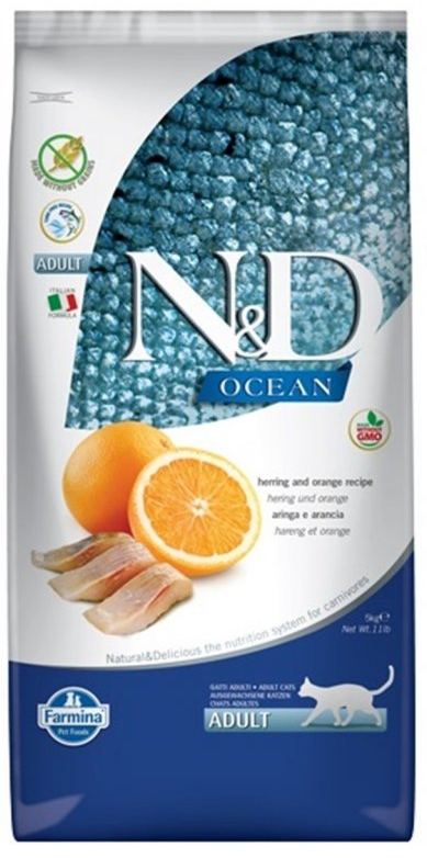 N&D Ocean GF Cat Adult Herring Orange 10 kg