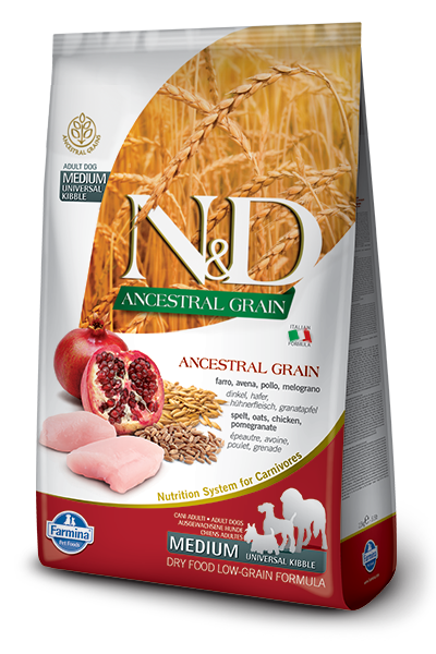 N&D Ancestral Grain Dog Adult Chicken Pomegranate Velikost balení: 12 kg