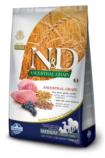 N&D Ancestral Grain Dog Adult Lamb and Blueberry 12 kg