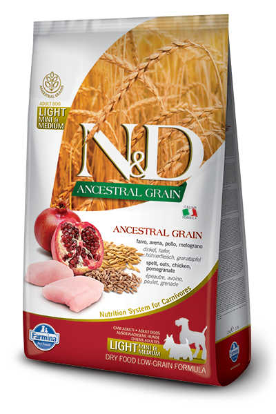 N&D Ancestral Grain Light Mini Chicken Pomegranate 2,5 kg