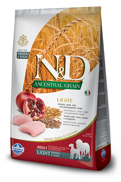 N&D Ancestral Grain Light M/L Chicken Pomegranate 12 kg