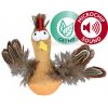 Bobo kuře s peřím, catnipem a zvukem na mikročip 10 cm