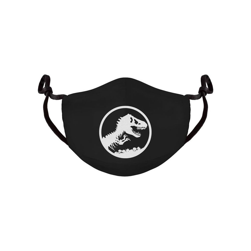 667 difuzed jurassic park face mask logo