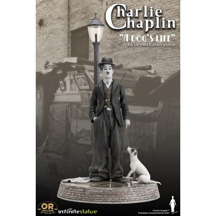 Charlie Chaplin: B/W Old & Rare statue