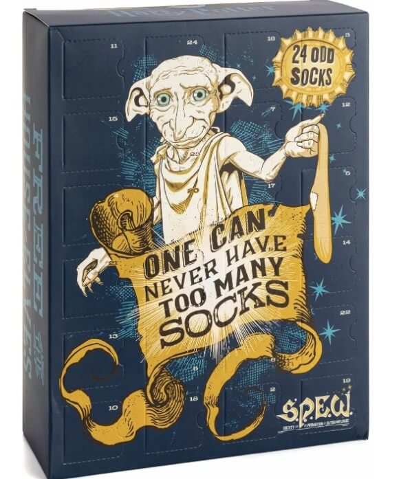 Harry Potter adventní kalendář - Dobby ponožky, detail motivů