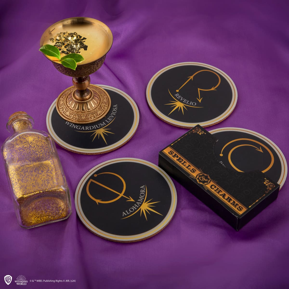 Harry Potter korkové podtácky so zaklinadlami II, sada 4 kusov | Svetkuziel.sk