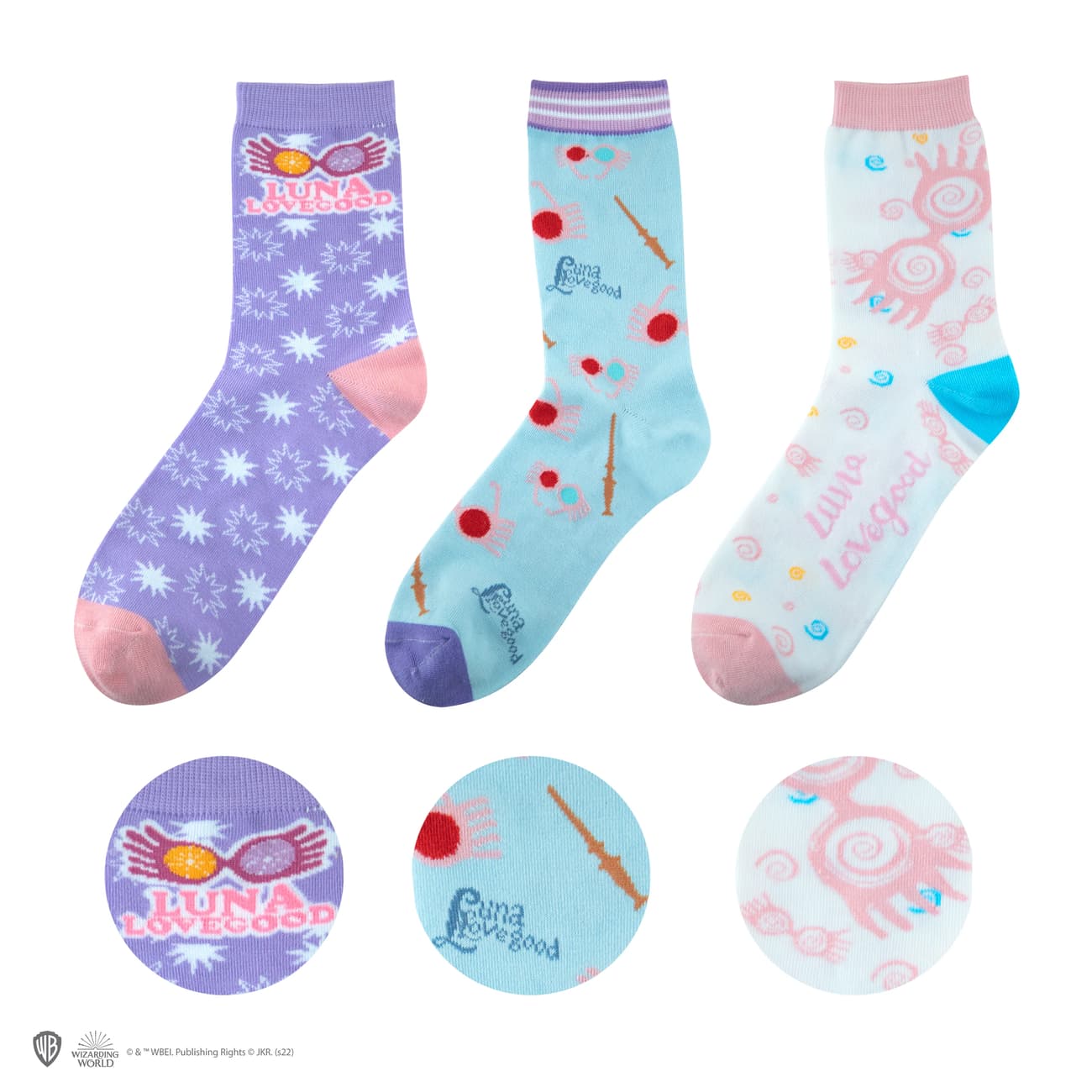 Harry Potter zokni Luna Lovegood, 3 pár szett | Vilagvarazs.hu
