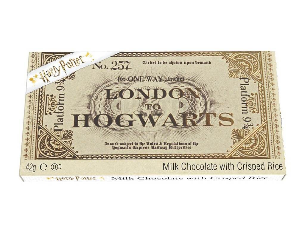 Harry Potter čokoláda lístek do Bradavic