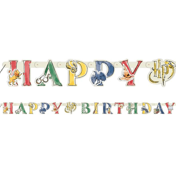 Harry Potter birthday banner Happy Birthday