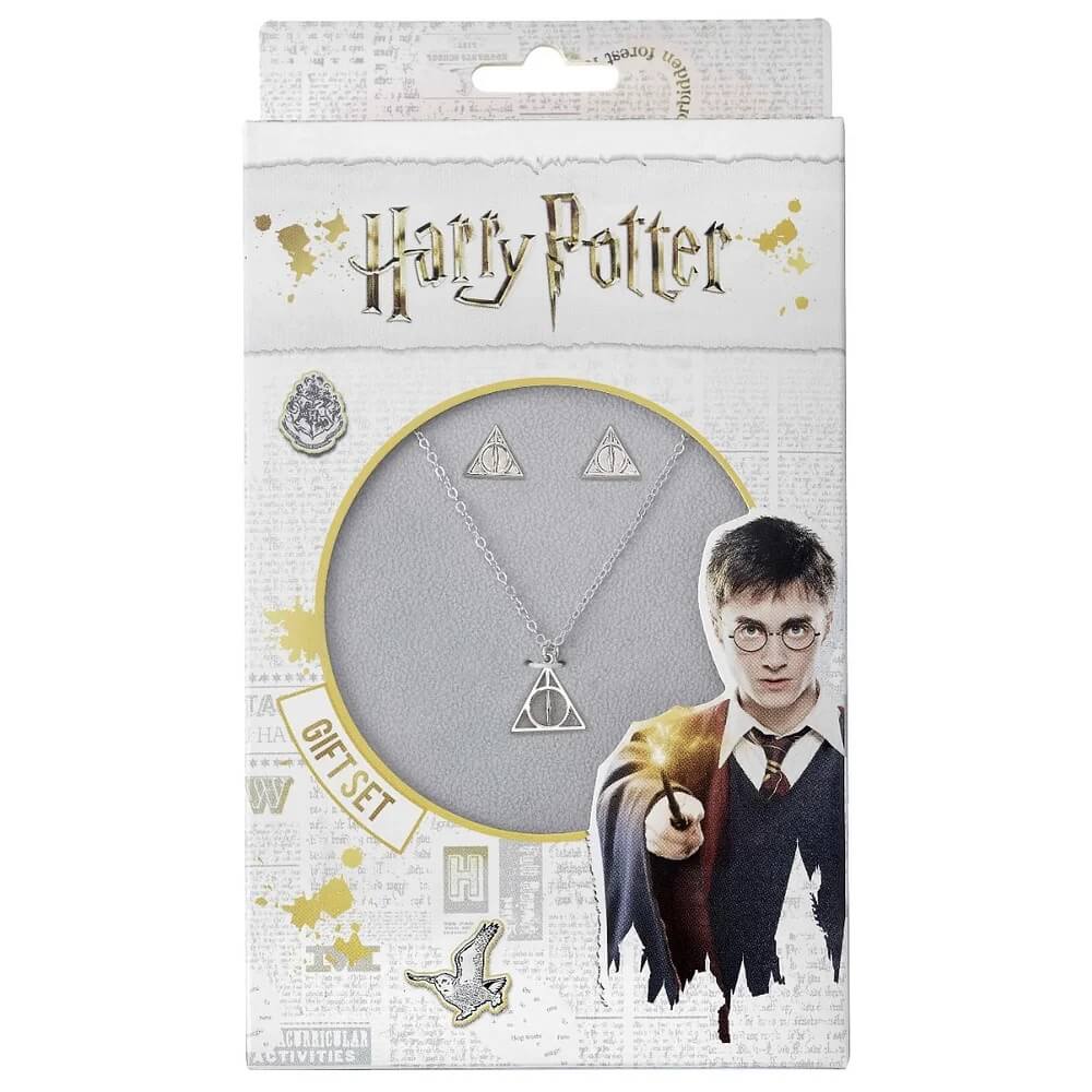 Harry Potter set náušnic a náhrdelníku Relikvie Smrti