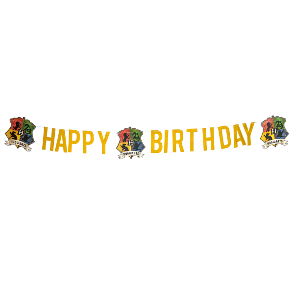 Harry Potter narozeninovy napis happy Birthday Bradavice Svet kouzel