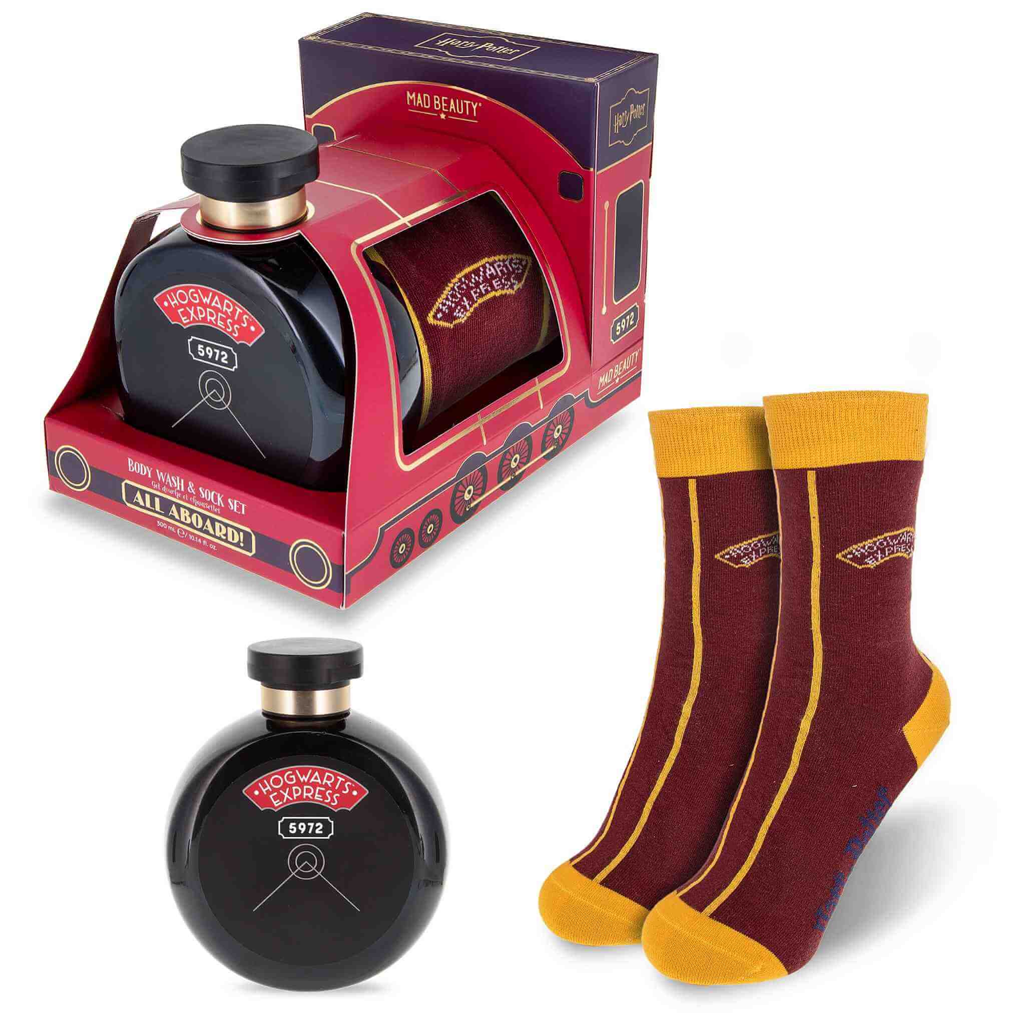 Harry Potter dárkový set sprchový gel a ponožky Bradavický express – balení
