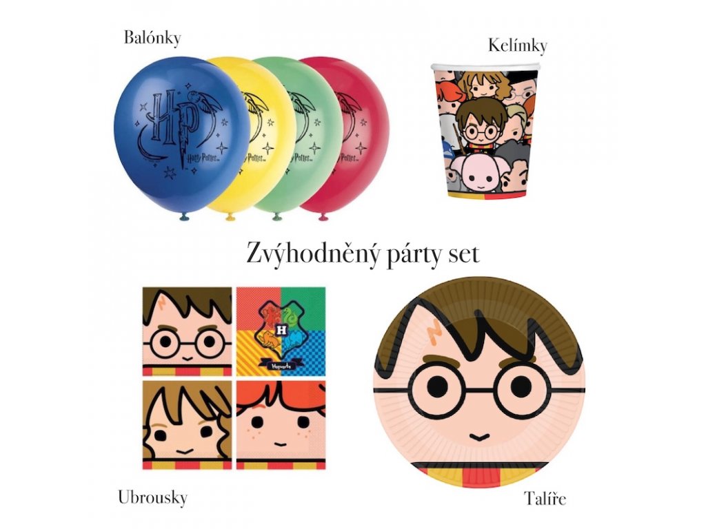 Harry Potter party set magical characters