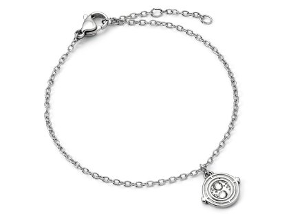 Harry Potter Náramek s přívěskem Obraceč času, stříbrný