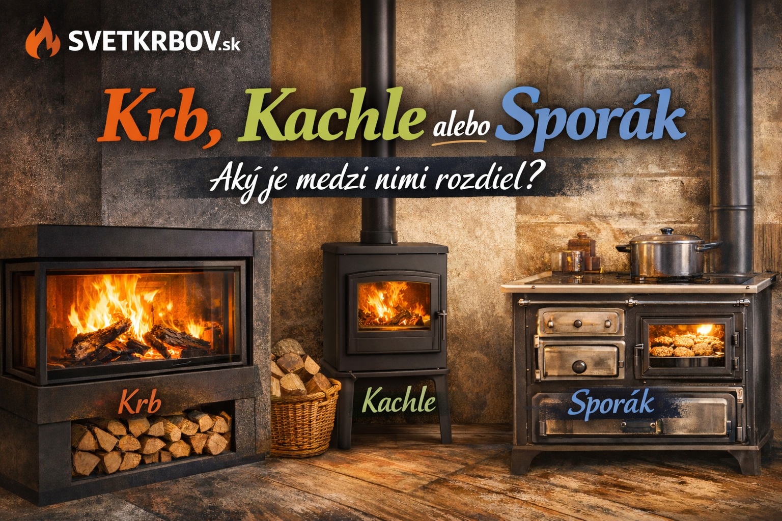 Krb, kachle alebo sporák – aký je medzi nimi rozdiel?