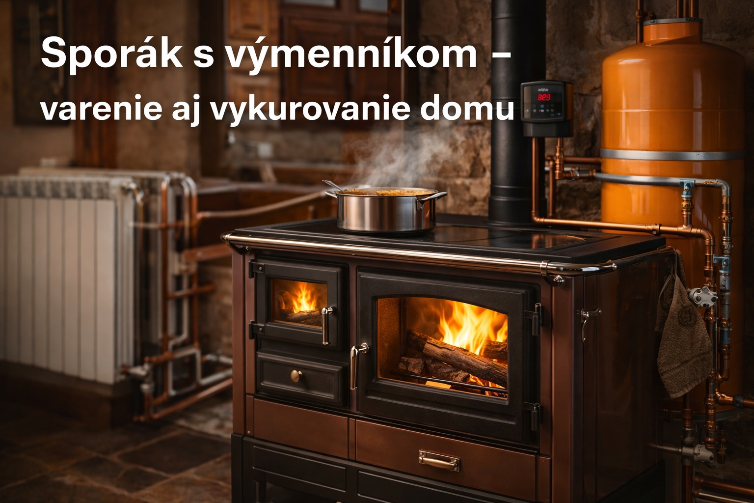 Sporák s výmenníkom – varenie aj vykurovanie domu
