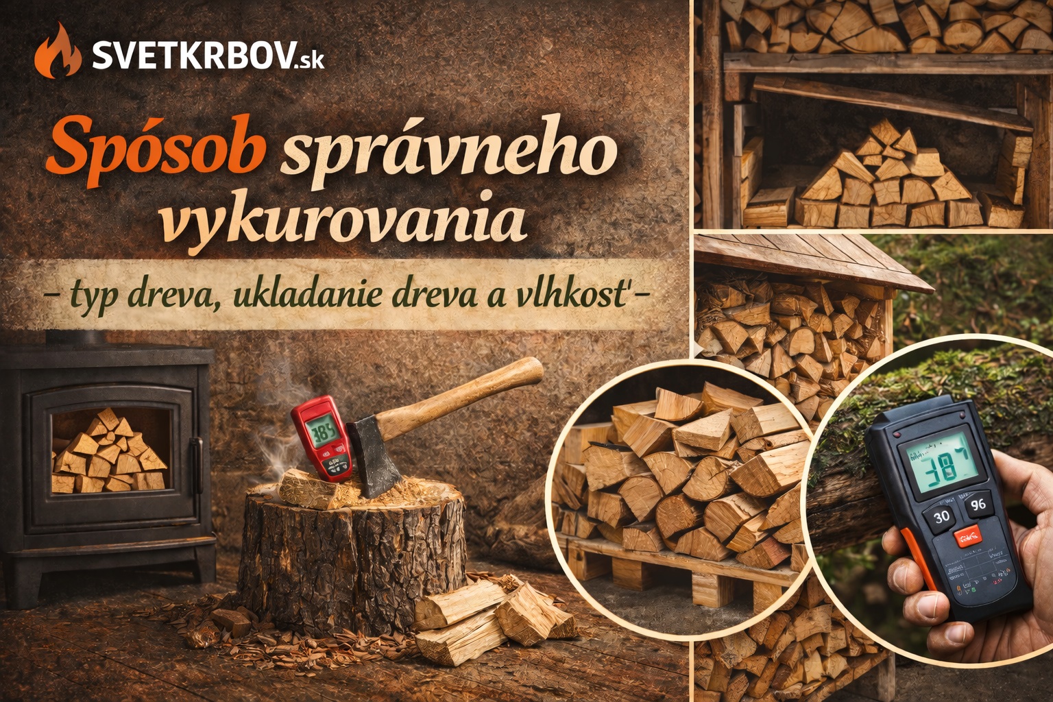 Spôsob správneho vykurovania ( typ dreva , ukladanie dreva, vlhkosť atď.)