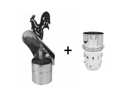 kominova hlava s kohutom a adapter