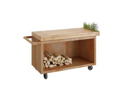 OFYR Mise en Place Table Corten 135 PRO Teak Wood