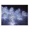 VOR drátové koule 50L - 5m dlouhý vánoční světelný řetěz 50x LED drátové mini koule, vnitřní i venkovní použití IP44 (Barva bílá studená)