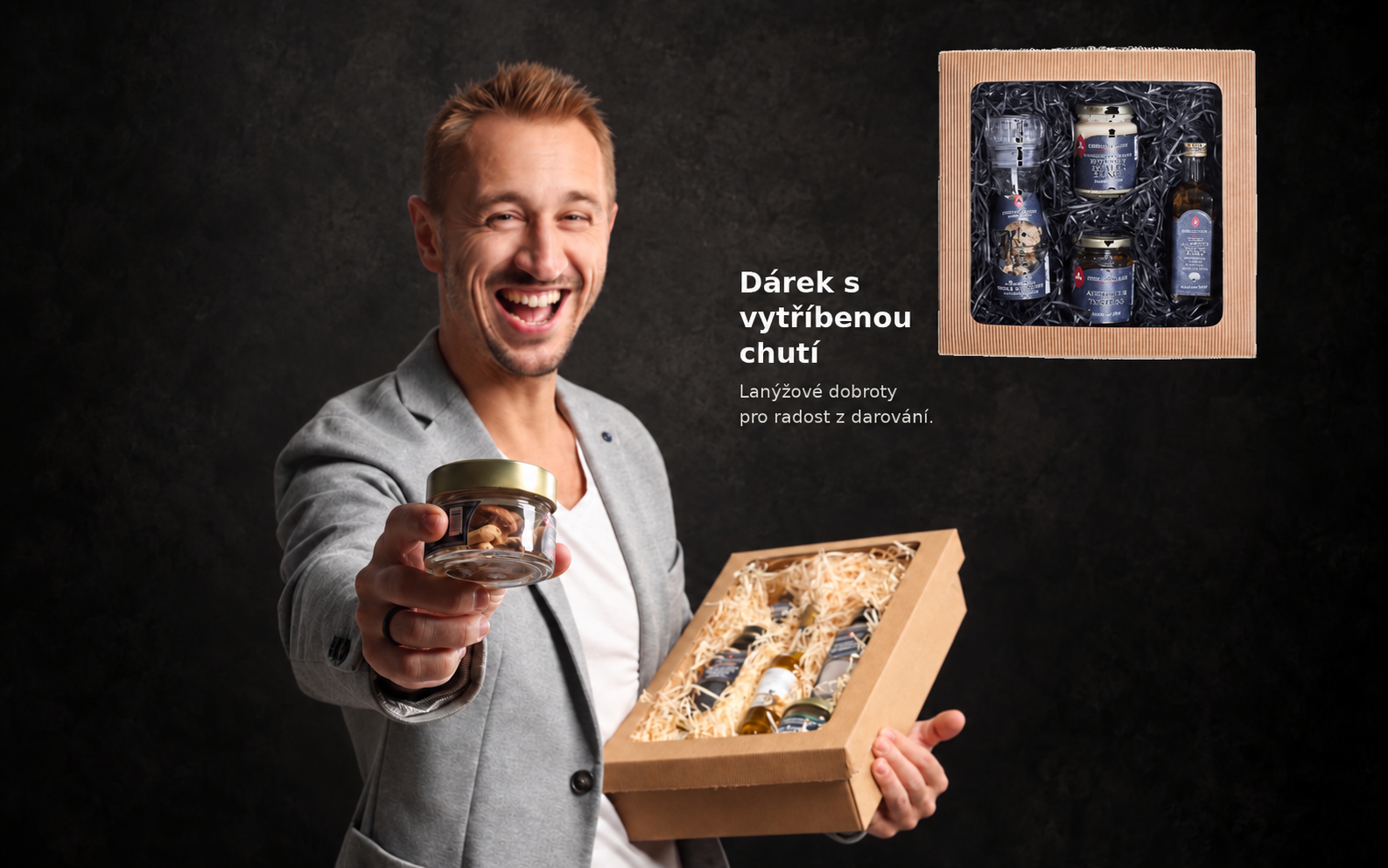 Dárkový koš s výběrem lanýžových specialit
